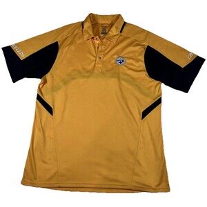 RBX Pittsburgh Steelers Short Sleeve Polo Mens XL Yellow/Black Embroidered Logo